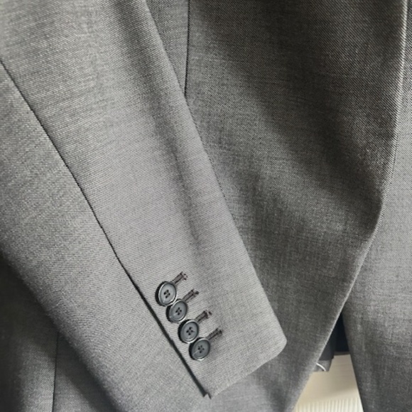 Ann Taylor The Petite Cutaway Blazer in Bi-Stretch Dark Gray Size 12P Preowned - Picture 12 of 16